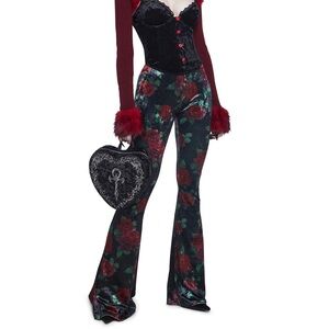 Velvet flare pants
